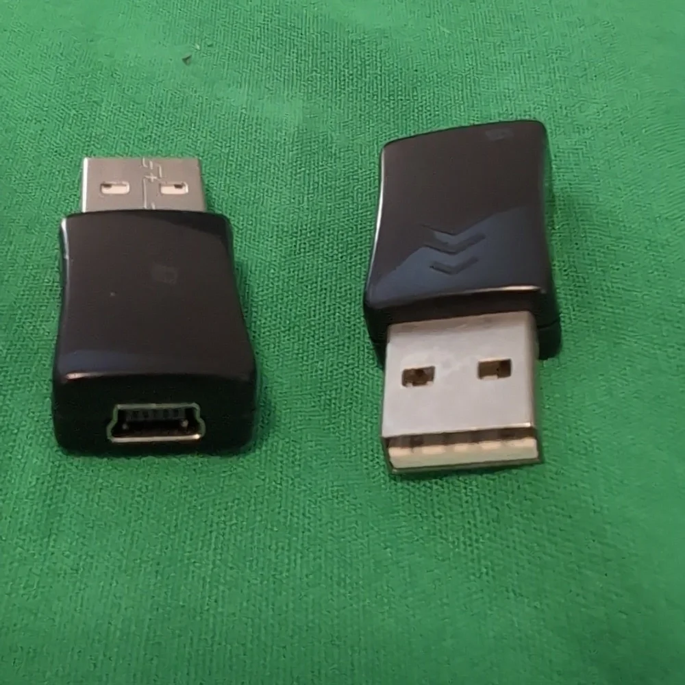 Two USB 2.0 A Male to USB B Mini 5 Pin Female Adapter Converter